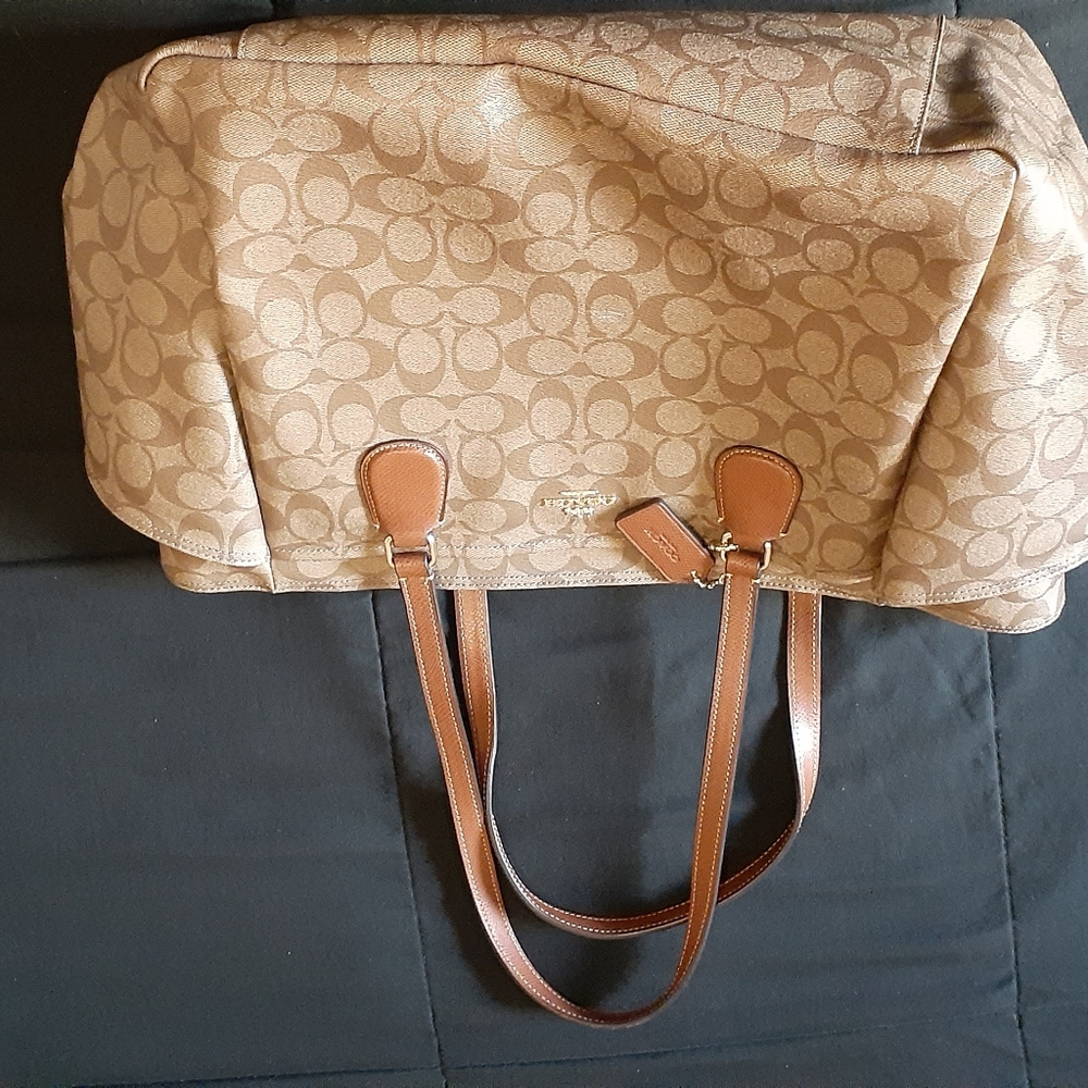 COACH Signature Baby Diaper Bag F35414 Khaki - Picture 5 of 11